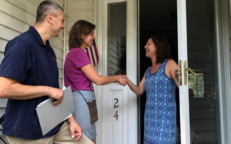 Republican candidates for Madison Borough Council, Kathy Dailey and Mark Chiarolanza, have been listening to residents’ concerns and sharing their plan to "Focus on Madison’s Future."  They are asking for your vote so they can represent your interests at the council table.  Pictured here, from left to right:  Mark Chiarolanza, Kathy Dailey, Madison resident Isa Johansen.