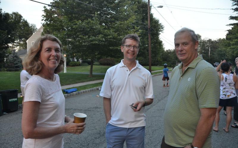 Madison NJ Republican Candidate For Borough Council Ron Hendrickson chats with residents at National Night Out
