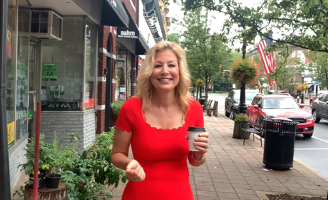 Rosemary Becchi, Republican challenger for the NJ CD-11 Congressional seat, met Madison residents and shoppers over coffee in downtown Madison on September 16, 2020. Rosemary Becchi, Republican challenger for the NJ CD-11 Congressional seat, met Madison residents and shoppers over coffee in downtown Madison on September 16, 2020